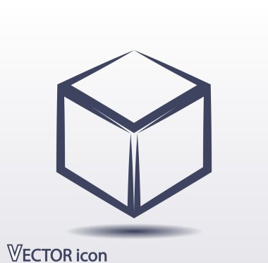 3D küp logo tasarım simgesi