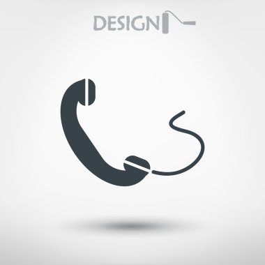 telefon, düz simgesi