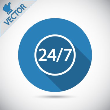 bir gün ve 7 gün 24 saat bir hafta simgesi.