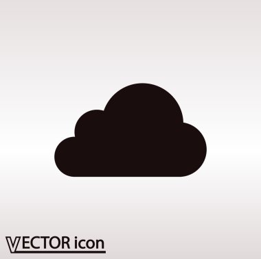 Bulut simge düz tasarım stil