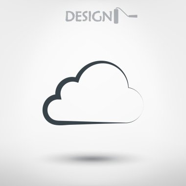 Bulut simge düz tasarım stil