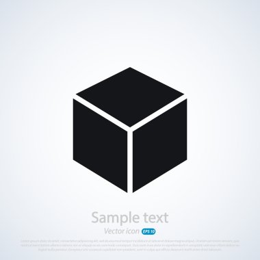 3D küp logo tasarım simgesi