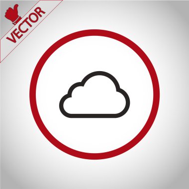 Bulut simge düz tasarım stil