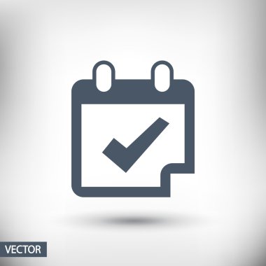 Takvim simgesini düz tasarım stili