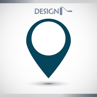 harita işaretçisi düz simgesi