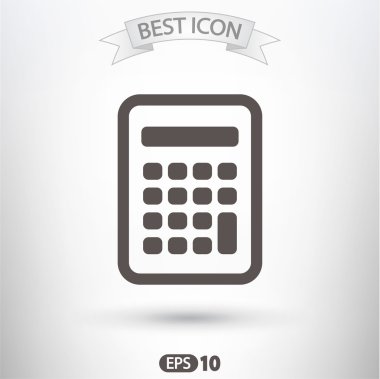 Hesap makinesi simge düz tasarım