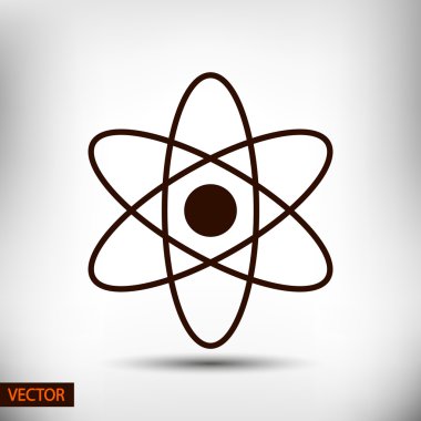 Atom simgesi. düz tasarım