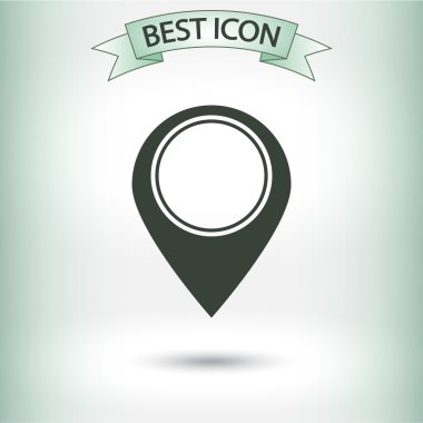 harita işaretçisi düz simgesi