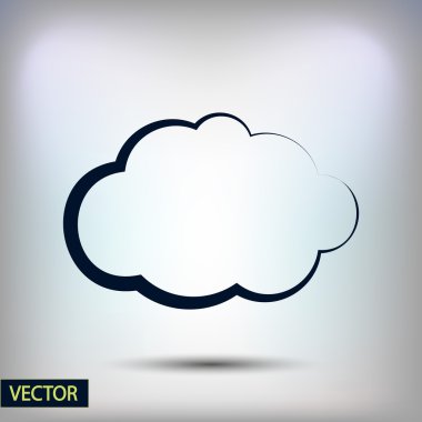 Bulut simge düz tasarım stil