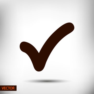 simge onaylayın. düz tasarım stil