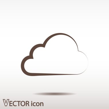 Bulut simge düz tasarım stil