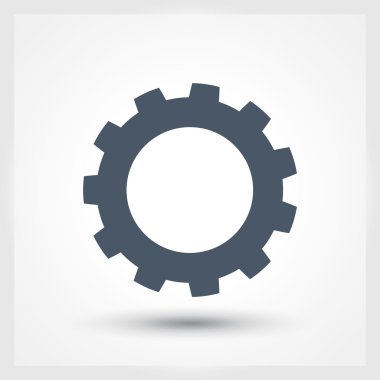 dişli simgesi. Düz tasarım biçimi