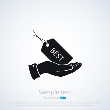 Satılık etiket bir ses etiketi simgesi