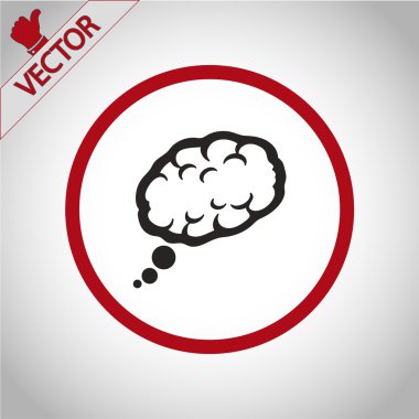 Beyin simge düz tasarım stil