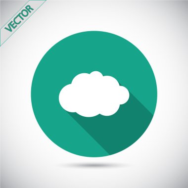 Bulut simge düz tasarım stil