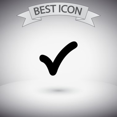 simge onaylayın. düz tasarım stil