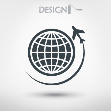 uçak simgesi olan Küre