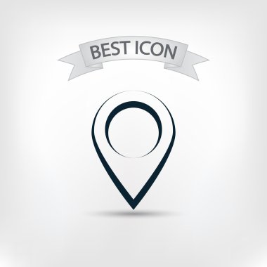 harita işaretçisi düz simgesi