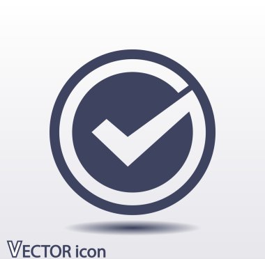 simge onaylayın. düz tasarım stil