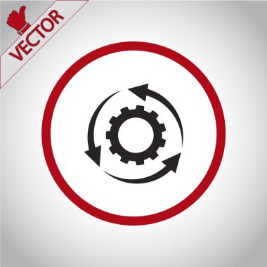dişli simgesini illüstrasyon.