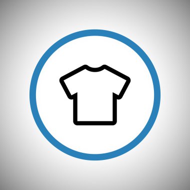 Tshirt düz simgesi