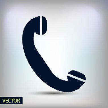 telefon, düz simgesi