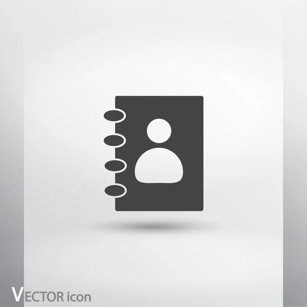 Contacts book icon — Stock Vector