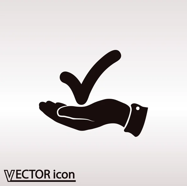 Bevestigen pictogram. platte ontwerpstijl — Stockvector