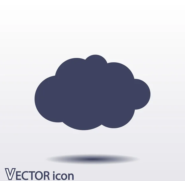 Icône Cloud Style design plat — Image vectorielle