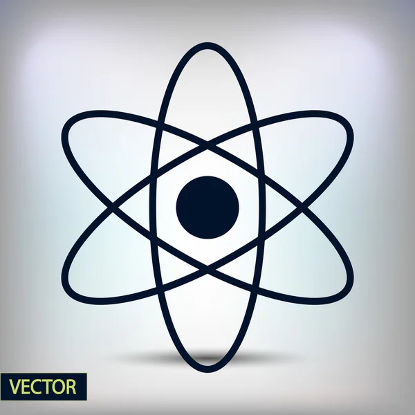 Atom icon. flat design — Stock Vector