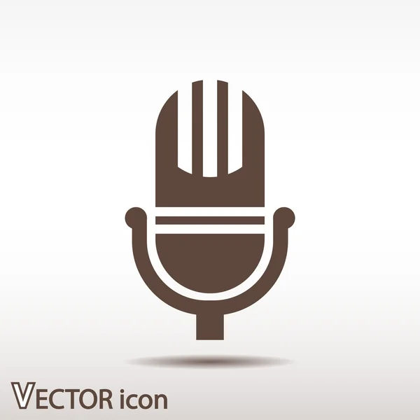 Diseño del icono del micrófono — Vector de stock