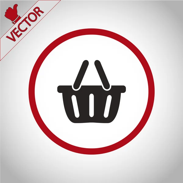 Icono de cesta de compra — Vector de stock