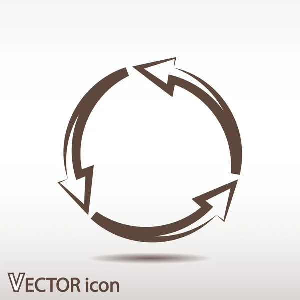 Flecha circular icono — Vector de stock