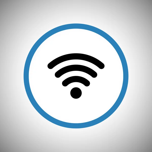 Símbolo de red inalámbrica del icono wifi — Vector de stock