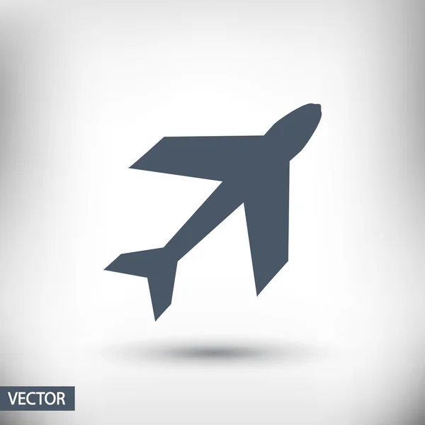 Diseño de símbolo de avión — Vector de stock