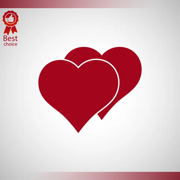 Heart Icon flat design — Stock Vector