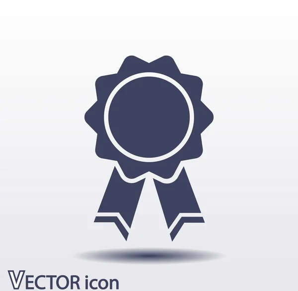 Insigna cu panglici pictograma — Vector de stoc