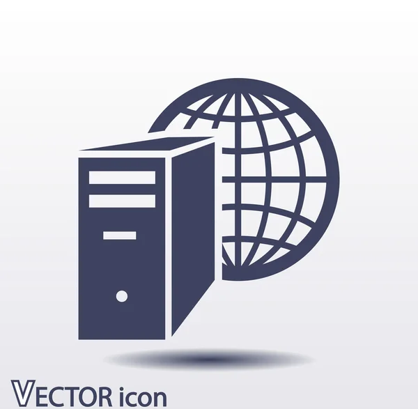 Pictogram van de server van de computer — Stockvector