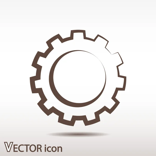 Icono del engranaje. Estilo de diseño plano — Vector de stock