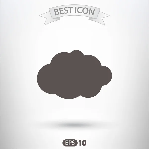 Icône Cloud Style design plat — Image vectorielle