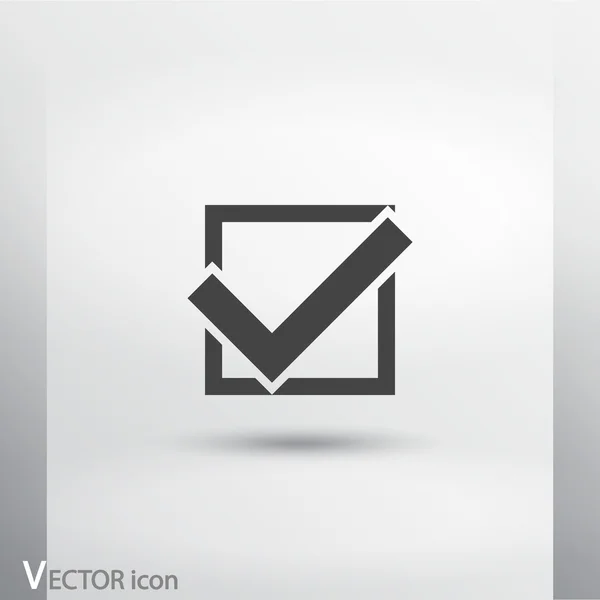 Confirm icon. Flat design style — Stock Vector