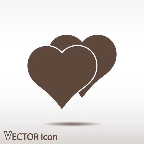 Heart Icon flat design — Stock Vector