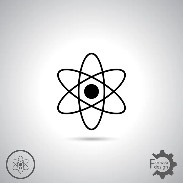 Икона Атома. плоский дизайн — стоковый вектор