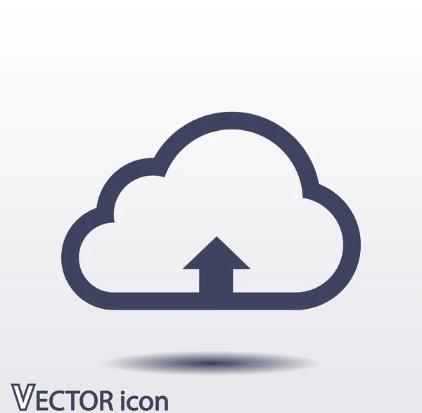 Uploadpictogram in wolk — Stockvector