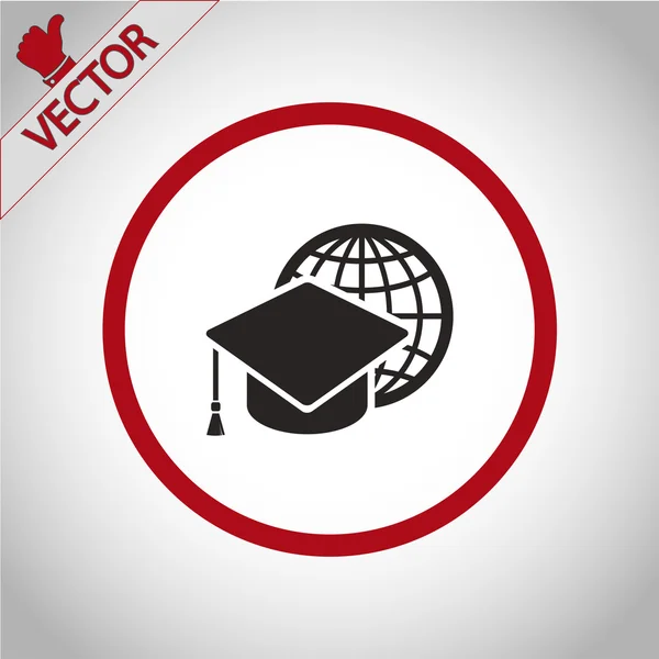 Graduation cap icon — Stock Vector