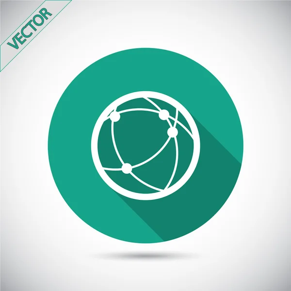 Global technology or social network icon — Stockový vektor