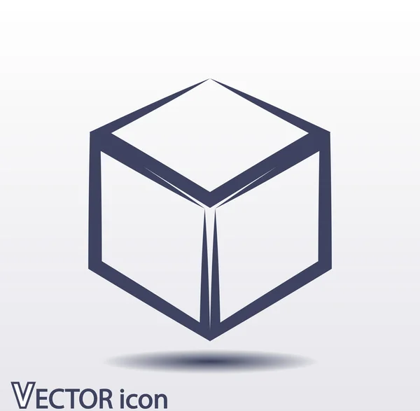 3d cube logo design icon — Stock Vector