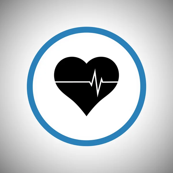 Design plat Heart Icon — Image vectorielle