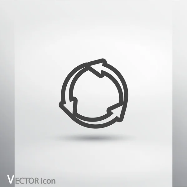 Flecha circular icono — Vector de stock