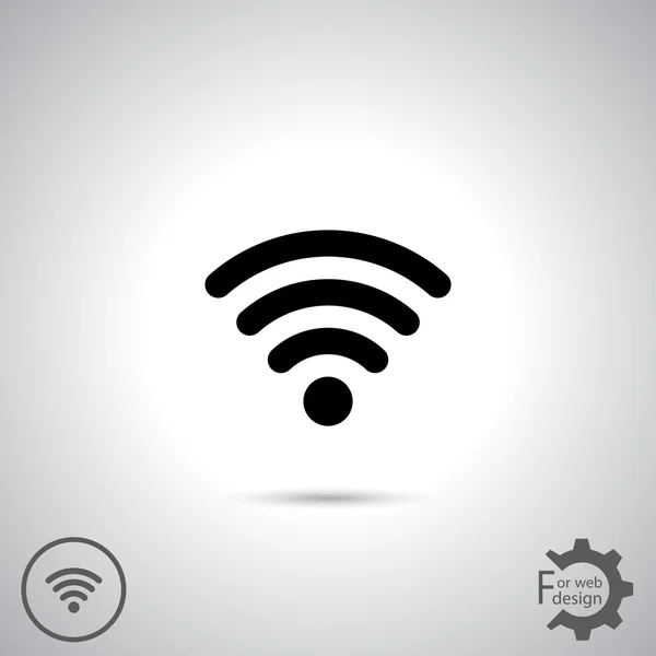 Símbolo de red inalámbrica del icono wifi — Vector de stock